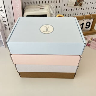 Fantasy thickened and hardened airplane box carton packaging and card delivery ins style handmade solid color packaging box color single side 1 easy-to-break experience pack ordinary cowhide color 23x16x5cm