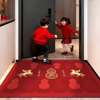Donoya doroa horse year high-end entry door floor mat 2026 new red door mat entrance entrance floor mat door carpet can be cutted fuma xianrui a+ 160cm*230cm