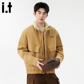 Chocoolate it chaqueta de algodón cálida y gruesa retro americana para hombre, marca de moda de invierno, chaqueta holgada informal de algodón puro con cuello levantado, chaqueta versátil de color caqui m recomendado 100-120 jin jin equivale a 0,5 kg