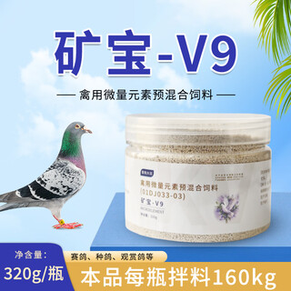 Mineral trace elements for pigeons, racing pigeons, breeding pigeons, ornamental pigeon breeding, 1 bottle of mineral-v9 (free small spoon)