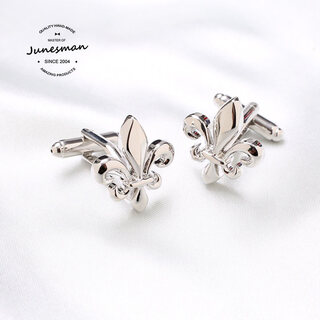 Cuff tudor iris june men handmade french cufflinks men's shirt cuff pins gift box cufflinks/cufflinks, iris, platinum plated, copper material,