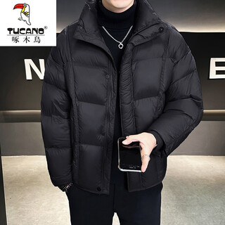 Woodpecker (tucano) new national standard 90 down stand collar down jacket men's winter cloud puff white duck down warm jacket men's bread jacket black xl 135jin jin equals 0.5kg -150jin jin equals 0.5kg