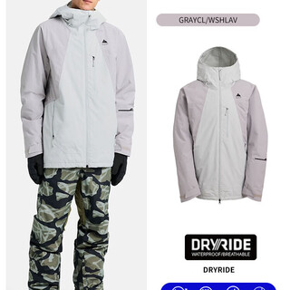 Burton ski suit reserve snow suit avalon overalls breathable men and women 2526 25_26 reserve ski suit - gray xs