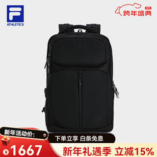 Fila new year gift men's backpack 2025 summer new fitness sports backpack large capacity computer bag true black-bk unisex xs