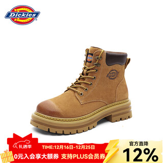 Dickies women's martin boots high top fashion couple boots versatile work boots women's earthy yellow women's style-37