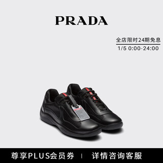 Prada/prada gift men's america scuporiginal thick-soled sneakers black 39 (5)