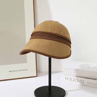 Cat gta fashionable color-blocking equestrian hat for women, korean style casual beret, small and large head circumference, warm newsboy hat, camel color, one size fits all