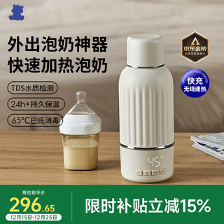 Little white bear wireless portable thermostatic cup baby kettle to keep children warm when going out to make milk and electric cup with fast charge 500ml 5076