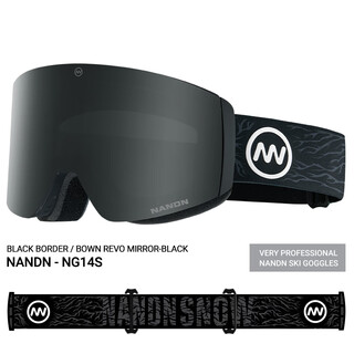 Nanen ski goggles new cylindrical double-layer anti-fog clear single and double-board adult ski goggles with large field of view black frame shadow black