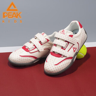 Peak niche velcro moral training shoes women's shoes children's sports and leisure white shoes men xek611010e white/red 35