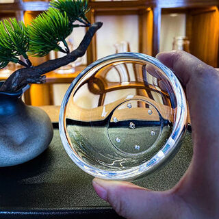 Large raw ore stone pure hand polished natural crystal fair cup with handle household tea decanter separate tea leak 300ml