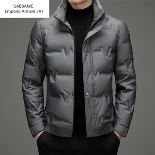 Emporio armani ea7 armani 2026 autumn and winter new lightweight down jacket men's stand collar white duck down short jacket popular jacket gray 4xl