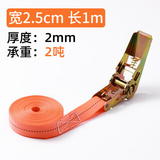 Work horse cargo strapping truck ratchet tensioner self-locking rope tensioner aircraft strap packing strap rope (standard style) width 2.5cm * length 1 meter, including tensioner + polyester