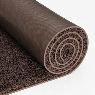 Sanqihu red carpet customized commercial plastic wire ring foot mats thickened waterproof anti-slip door mat company entrance welcome floor mat brown (thick wire ring) 60x180 cm