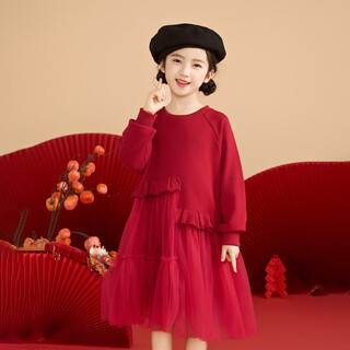 Xiaoyinman girls' knitted sweater dress 25 years of winter clothing for older children, fashionable pearl fishtail dress, children's new year's clothing trend