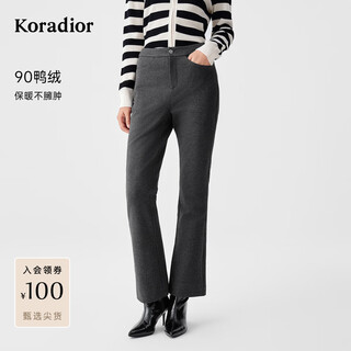 Kelaidier 2025 winter new warm and cold-proof 90 duck down down pants for women, casual trousers, soft gray m