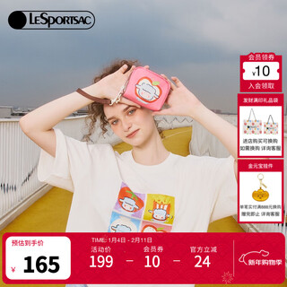 Lesportsac new lamb baudelaire series childlike contrast color walking coin purse clutch lamb cute photo sticker