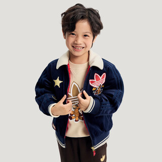 Adidas children's 2026 spring clothes cold-proof and warm outdoor sports and leisure teenagers cotton clothes ks3170 140 one size cm