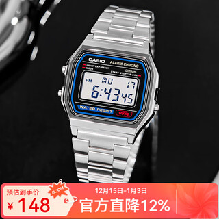 Casio (casio) watch xiaochun same style couple classic retro small square fashion student watch small gold watch a158wa-1d recommended by the owner