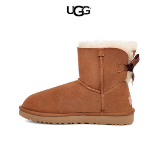 Ugg autumn women's flat classic casual bow short boots snow boots 1016501 maroon 7/38