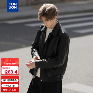Tonlion 2026 primavera nueva chaqueta de cuero de imitación para hombres de moda marrón americano suelto negro de moda fresco versátil moda negro s
