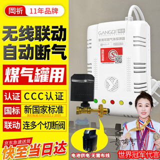 Gangqi jy-yj-601 catering wireless linkage gas alarm automatic cut-off valve liquefied gas alarm home commercial battery gas tank cylinder manipulator leak propane detection