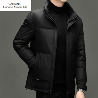 Emporio armani ea7 armani 2026 winter new white duck down down jacket men's stand collar casual windproof warm middle-aged dad warm black 2xl