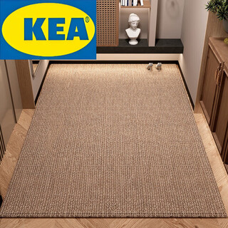 Tsutsuka home entrance door floor mat solid color imitation sisal carpet door mat entrance door porch sisal pattern brown 80cm*120cm store manager/most choices