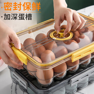 Yaowanxi german egg storage box for refrigerator, special time-keeping sealed crisper, food grade, stackable for kitchen storage and organization, fast delivery, next day delivery in some areas