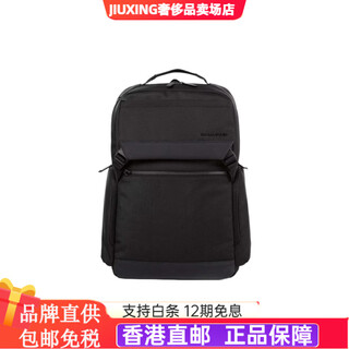 Samsonite letter logo zipper casual solid color compartment polyester fiber computer bag school bag backpack backpack regular basic outfit (bag + tag)