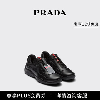 Prada/prada gift men's america scuporiginal thick-soled sneakers black 43.5 (9.5)