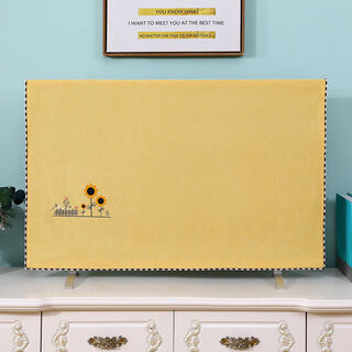 Fantasy tv cover dust cover cloth 55 inches 65 inches wall-mounted cover sunflower yellow 65 inches (154x93cm)
