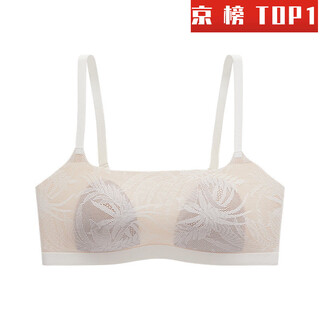 Anti-exposure tube top, coconut small ears, underwear for women, summer thin anti-exposure vest, seamless lace cutie, coconut white m 160 suitable for 70abcd 75abc
