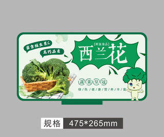 Food area introduction meichen store education cultural creative brand pvc billboard kt board double-sided special-shaped standing sign 11 broccoli
