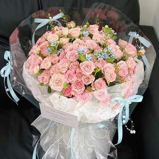Baihuaguan flower express flower gift multi-head real bouquet of roses birthday gift for girlfriend and best friend same-day delivery in the city reflection of love - multi-head | jdb23