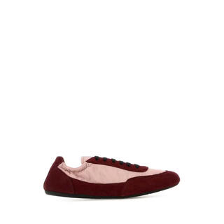 Prada ss26 light luxury women's two tone re nylon and collapse suede sneakers mulloured 20 | 36