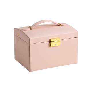 Rsrddy factory direct supply jewelry box simple jewelry box with lock earrings ring earrings storage multi-layer jewelry storage box orange