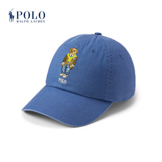 Polo ralph lauren unisex classic polobear twill cotton baseball cap 410-distressed royal blue one