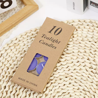 Yusenyi home use 10 small pictures valentine's day shell butter tea wax insulation proposal place round hotel candle aluminum fire paint tea making 10 pack purple