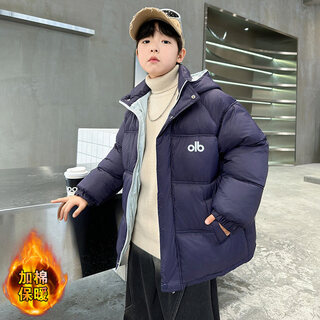 Disney 6-15 year old children's down jacket boys' winter cotton coat 2026 new cotton coat winter autumn and winter cotton coat thickened medium cotton coat style navy 120 cm