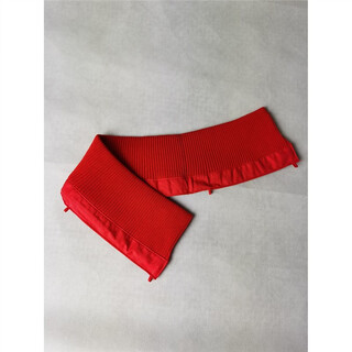 Luxury sense of detachable down jacket collar, anti-dirty fake collar, versatile fake collar for women, black knitted thread autumn and winter protective cover, red, about 56 cm long