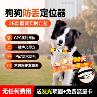 Zhihui pet positioning gps tracker, dog and cat locator, cattle and sheep anti-lost collar, animal anti-lost artifact, dog model accurate positioning + ringtone search + ready to use after receiving, 4g smart version anti-lost beidou double star locator