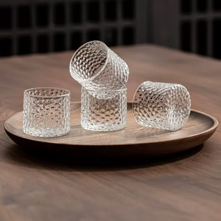 Yusenyi japanese hammered glass wine divider sake jug household wine warmer white wine rice wine decanter japanese hot wine jug 2 hammered straight mouth cups 2 ml hammered straight mouth cups 2