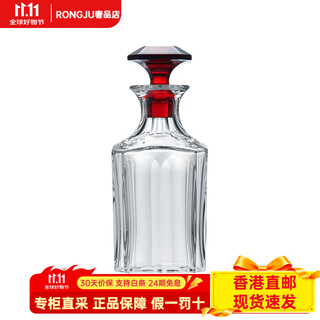 Baccarat christmas gift harcourt haku series decanter bottle transparent/red red