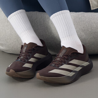 Adidas women's shoes 2025 winter new sports shoes adizero evo marathon running shoes fashionable versatile casual shoes kj2002 aurora coffee/light sesame taupe/rock formation deep earth brown 36.5