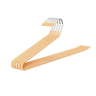 Shantou lincun goose-shaped trouser rack non-slip and traceless wardrobe storage artifact orange (5 pieces)