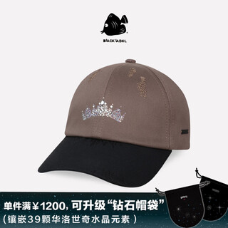 Swof care black label romantic goddess crystal crown hat exquisite rhinestone color matching baseball cap brown/brown one size recommended for a head circumference of 56-60cm