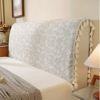 Fantasy retro bedside and backrest cover universal dust cover bedside ugly cover all-inclusive soft cover bedside cover original hemp leaf 1.6 meters long