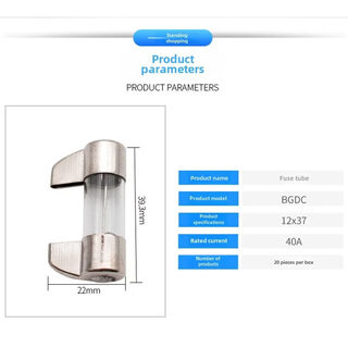 Bgxc fuse 8x37mm marine fuse 250v knife type fuse glass fuse 1a2a6a20a 2a 8x37