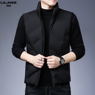 Lilang shopping mall same style men's lightweight down vest autumn and winter warm stand collar jacket men's vest vest sleeveless down black 099 m 170
